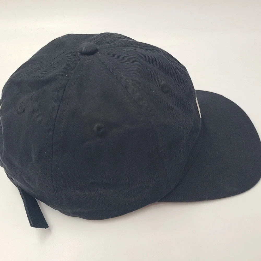Herschel Hat Strapback Black White Script Logo Skate Skateboard Surf Dad Cap Men